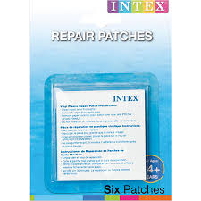 The patch must be bigger than the hole. Reparatur Flicken Selbstklebend Intex Mytoys