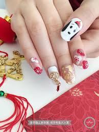 Chinese New Year Nail Art Cny Manicure New Years Nail Art New Year S Nails Acrylic Nail Designs
