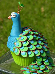 Bird Cupcakes 7 Peacock Cake Peacock Cupcakes Cupcake Cakes