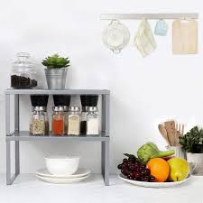 Maybe you would like to learn more about one of these? 2 Pack Kitchen Bathroom Cabinet And Counter Shelf Organizer Stackable Expandable Storage Rack Spi Rack Buy Stainless Steel Kitchen Storage Rack Expandable Storage Rack Stackable Cabinet Spi Rack Product On Alibaba Com