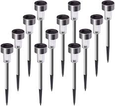 This product belongs to home , and you can find similar products at all categories , lights & lighting , outdoor lighting , solar lamps. Amazon Com Solar Lights Outdoor 12pack Stainless Steel Outdoor Solar Lights Waterproof Led Landscape Lighting Solar Powered Outdoor Lights Solar Garden Lights For Pathway Walkway Patio Yard Lawn Cool White