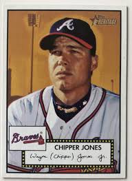 Chipper Jones 2001 Topps Heritage #52 Black Back Variation Atlanta Braves  HOF