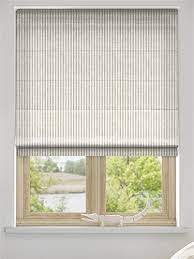 Pure Linen Stripe Roman Blind From Blinds 2go Sliding Door Blinds Roman Blinds Living Room Blinds