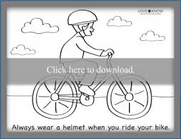 Bike safety activity sheet bicycle safety. Coloring Sheets For Summer Safety Lovetoknow