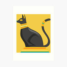 One of the earliest deities of ancient egypt was the goddess mafdet, who was highly revered by people seeking protection against venomous animals like snakes and scorpions. Ancient Egyptian Black Dog Symbol With Gold Jewellery Art Print By Petspot Redbubble