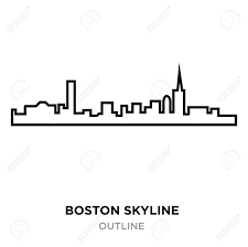 Boston skyline designed by jessie farris for lemonly. Boston Skyline Outline On White Background Vector Illustration Royalty Free Cliparts Vectors And Stock Illustration Image 99036965