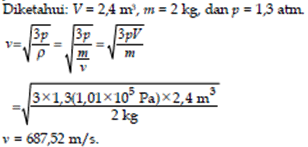 Kelengkapan dan ketepatan waktu penilaian hasil: Fisikaonline 3 Soal Teori Kinetik Gas Beserta Penyelesaiannya