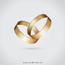 Abendkleid gold corall lachs farben hochzeit steinchen bestickt. Goldene Hochzeit Ringe Kostenlose Vektor