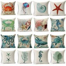 The Pillow Case Made Of Linen Durable Washable And Easy To Clean Bright Colors Can Be Very Good Beach Pillows Personalized Decorative Pillow Cushions On Sofa