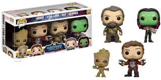Le casting de les gardiens de la galaxie. Marvel Funko Pop Gardiens De La Galaxie Vol 2 4 Pack Star Lord Groot Gamora Ego Exclu Usa