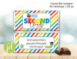 Editable Hello Second Grade Back to School Candy Bar Wrapper - Etsy