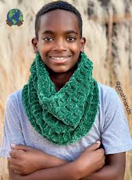I love turning shawls into cowls. This one is made using the waffle stitch.