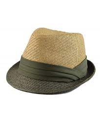 Mens Summer 2 Tone 100 Paper Straw Fedora Trilby Hat S M L Xl Khaki Green Cc12d66b46p Trilby Hat Straw Fedora Wide Brim Hat Men