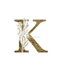 Monogram K Gold Flowers And Foliage By Floralmonogram Gold Flowers Monogram Art Flower Logo Design