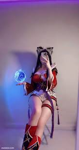 模特Imeva (@evawxsh) 扮演League of Legends 中的Ahri - 泄露了6 张来自Onlyfans、Patreon  和Fansly 的照片- 83611