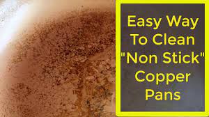Easy Way To Clean Non Stick Copper Pan Best Way To Clean Off Burnt On Grease Youtube