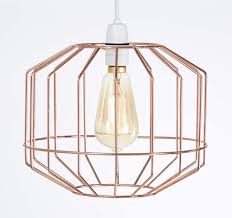 Standard fitter size accommodates a wide range of light fixtures. Large Metal Retro Style Cage Light Shade Pendant Funky Modern Rustic Industrial Vintage Look Lampshade Copper Amazon Co Uk Lighting