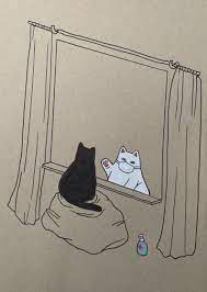 things change print etsy cat art cute art illustration art