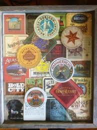 Close Up Of End Table Collage 2 Done With Craft Beer Coasters Beer Coasters Wine Cork Projects Beer Brewery
