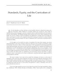 Pdf Standards Equity And The Curriculum Of Life John P Portelli Academia Edu