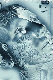 Artificial Intelligence Dreams And Fears Of A Blue Dot Scary Art Graphic Arts Illustration Unusual Art