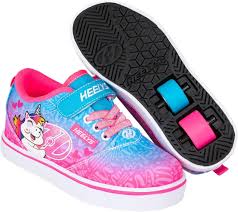 Amazon.com | Heelys Girls Pro 20 X2 (Little Big Kid) Wheeled Heel Shoe,  CyanPinkWhite, 4 | Sneakers