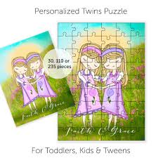 Check spelling or type a new query. Personalized Twins Puzzle Gift For Twin Girls 30 110 255 Pieces Chub And Bug Illustration Wall Art And School Supplies For Kids And Babies