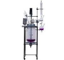 Lab Jacketed Glass Reactor with Heating Circulator