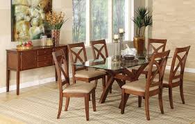 Beautiful Wooden Dining Table With Glass Top And Chairs Glass Top Dining Table Dining Table Dining Table Design