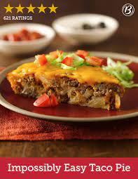 Impossibly Easy Taco Pie Recipe Recipes Beef Recipes Beef Dinner