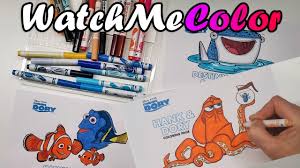 Most children will certainly like the finding dory coloring pages due to its funny pictures. Finding Dory Coloring Pages Dory Nemo Merlin Destiny And Hank Watch Me Color Print Your Own Youtube