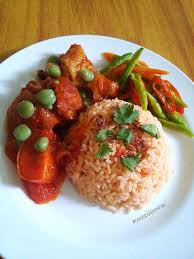 Ayam masak merah nasi tomato. Resepi Nasi Tomato Ayam Masak Merah Sayur Campur Resepi Selera Kita