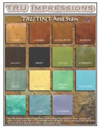 concrete acid stain color chart acid staining concrete