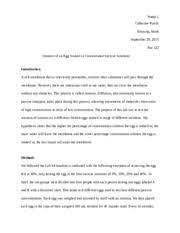 The hypothesis that was determined was, if an egg is put in 20% solute syrup, then the mass will not change. Egg Osmosis Lab Pdf Jackson 1 Biology 6 April 2020 Different Types Of Solutions And Their Effects On An Animal Cell Problem Or Question How Do Course Hero