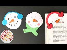 Today We Have A Cute And Easy Snowman Bookmark Design For You To Try Out And Make Great For Christmas Bookmarks Origami Bookmark Corner Christmas Paper Crafts