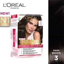 L'oréal excellence hair color is designed with an exclusive triple protection system that deeply cares for your hair, and with 100% gray hair coverage even on stubborn grays. L Oreal Paris Excellence Creme Hair Colour 3 Natural Dark Brown 100 Grey Coverage For Rich Radiant Colour 1s Watsons Singapore
