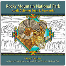 Coloringpages101 com logos to download and print at getcolorings printable colorings diamond shape cleveland indians. Farcountry Press Rocky Mountain National Park Adult Coloring Book Postcards