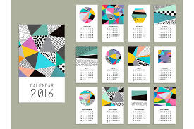 Calendar 2016 Bright Pieces Calendar Design Calendar Design 2017 Web Graphic Design