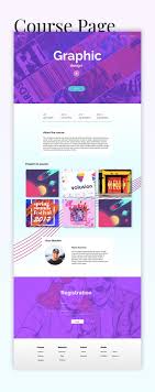 A Design School Course Page Template For Adobe Xd School Design Page Template Adobe Xd