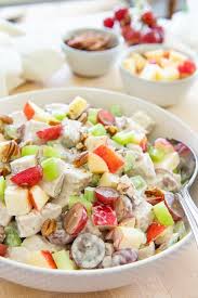 Waldorf Chicken Salad With Grapes Apples Pecans And Celery Chickensalad Chicken Salad With Grapes Delicious Healthy Lunch Recipes Waldorf Chicken Salad