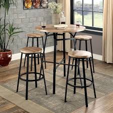 Guarantee There Rsquo S A Place For Everyone To Sit With This Unique Industrial Bar Table Set Climb Up Onto The Stylis Bar Table Sets Pub Table Sets Bar Table