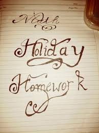 Calligraphy Holiday Homework Homework Calligraphy