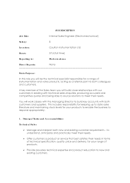 Check out our full list of our job description templates. Internal Sales Engineer Job Description Templates At Allbusinesstemplates Com