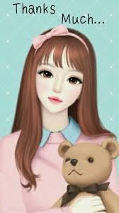 Stiker bergerak wa yuli animasi (sticker.ly) Cute Kartun Korea Wanita Facebook
