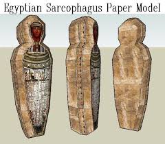 Egyptian Sarcophagus Paper Model By Papermau Download Now A Simple Egyptian Sarcophagus Paper Model To Be Used W Paper Models Free Paper Models Egyptian