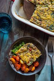 Top your breakfast egg casserole with slices of avocado that will fill you up for the morning without filling you out! Healthy Breakfast Casserole With Vegetables Beautifully Broken Journey