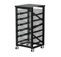 Eco-Worthy 6-Layer 19-Inch Battery Rack for 3U Batteries | Heavy-Duty Steel