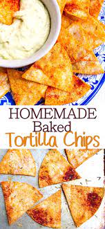Baked Tortilla Chips With Smoked Paprika Rosemary Recipe Baked Tortilla Chips Healthy Snacks Recipes Homemade Chips