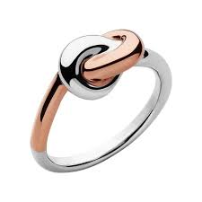 Links Of London Knots Sterling Silver And 18ct Rose Gold Vermeil Ring N Jewellery From Francis Gaye Jewellers Uk