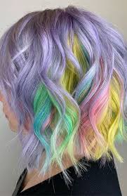 Short hairstyles are perfect for women who want a stylish, sexy, haircut. 35 Cool Rainbow Hair Color Ideas For Festival Goers Checopie